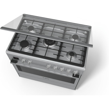 Bosch Top Gas And Electric Oven Free Standing Cooker, HSB738357M, 1 Year Warranty