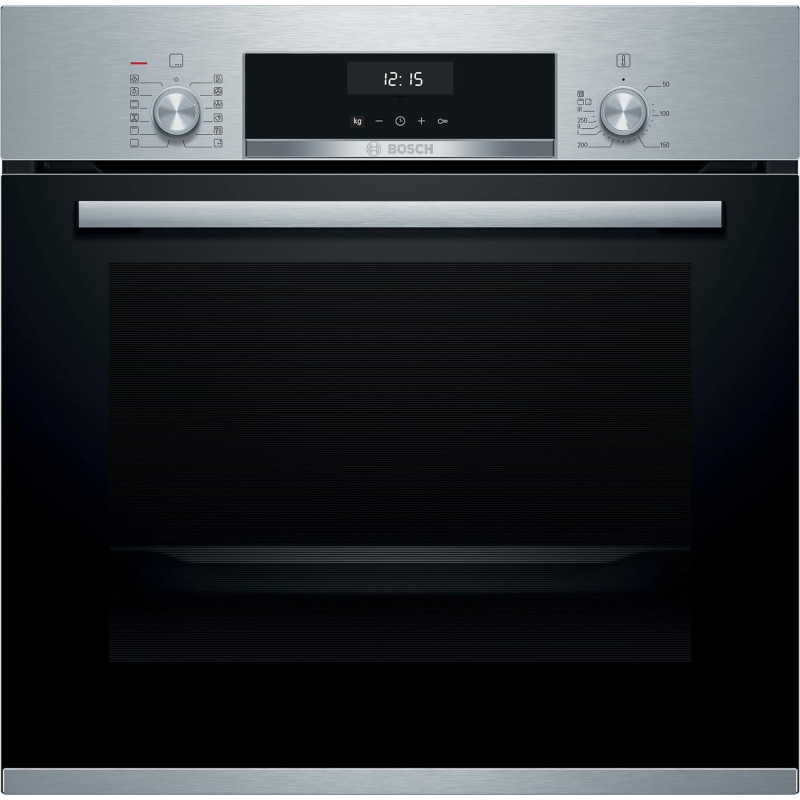 Bosch Series 6 Built-In Oven With Added Steam Function, LCD Display Control, 8 Heating Methods, Stainless Steel, HIJ557YS0M, 1 Year Warranty