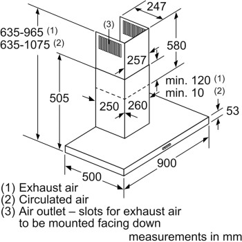 Bosch Serie, 90 Cm, Wall-Mounted Cooker Hood, Stainless Steel, DWB94BC51B, 1 Year Warranty