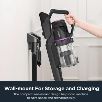 Eureka Cordless Vacuum Cleaner, 550W 60 Mins Running 5-In-1 Powerful Househould Wireless Vacuum 19KPA With Led Headlights For Home Carpet Hard Floor Car Pet Hair, 1 Year Warranty