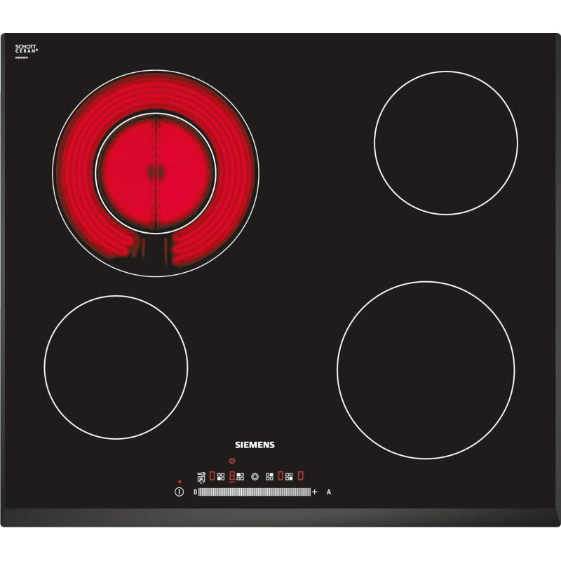 Siemens 60 Cm Built In Electric Hob, Black, ET651NF17Q, 1 Year Warranty