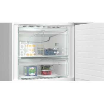 Siemens IQ300, 530 Litres Bottom Mount Freestanding Refrigerator, German Engineering, Silver, KG55NVl21M, 1 Year Warranty