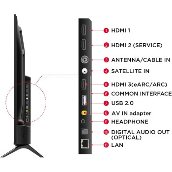 TCL 43 Inch Ultra HD Smart TV, Dual Core, Smart HDR, 4K TV, Netflix, YouTube, Dual Core Processor, Google TV - 43P61B