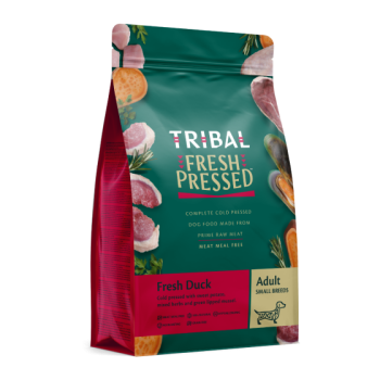 Tribal Fresh Pressed 1.5kg Complete Fresh Duck Adult Small Breed Dry Dog Food