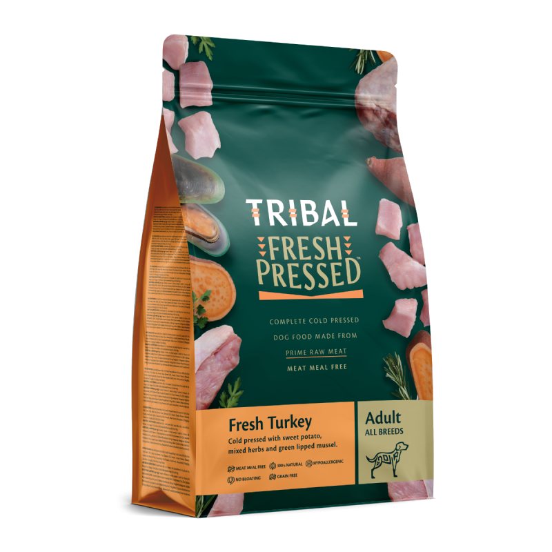 Tribal Fresh Pressed 2.5kg Complete Fresh Turkey Adult Dry Dog Food