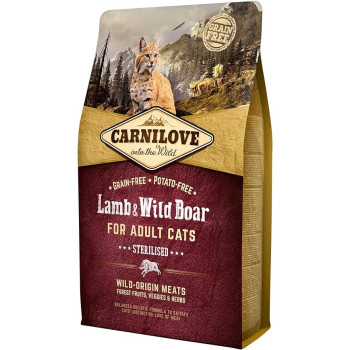Carnilove Lamb And Wild Boar For Adult Cats, 2kg