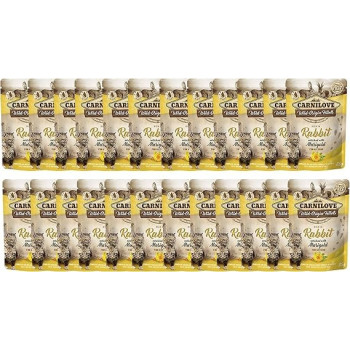 Carnilove 24pcs x 85g Rabbit Enriched With Marigold For Kittens (Wet Food Pouches)