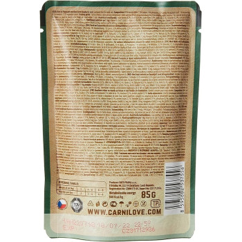 Carnilove 24pcs x 85g Pheasant Enriched With Raspberry Leaves For Adult Cats (Wet Food Pouches)