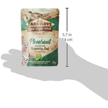 Carnilove 24pcs x 85g Pheasant Enriched With Raspberry Leaves For Adult Cats (Wet Food Pouches)