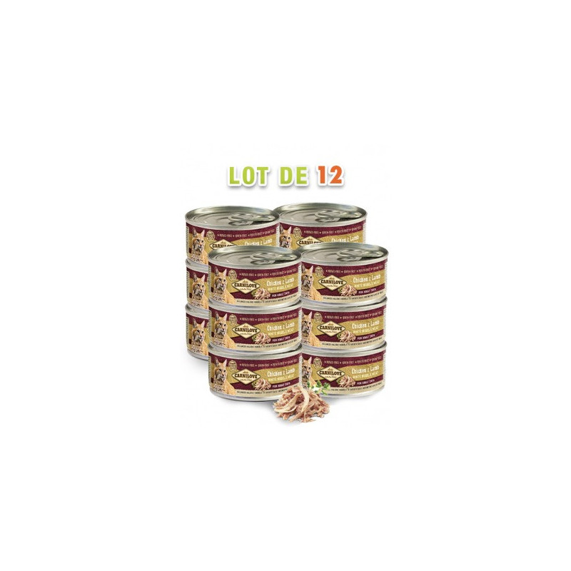 Carnilove Chicken And Lamb For Adult Cats (Wet Food Cans) 12 x 100g