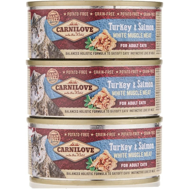 Carnilove Turkey And Salmon For Adult Cats (Wet Food Cans) 12 x 100g