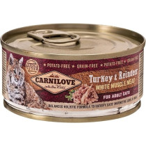 Carnilove Turkey And Reindeer For Adult Cats (Wet Food Cans) 12x100g