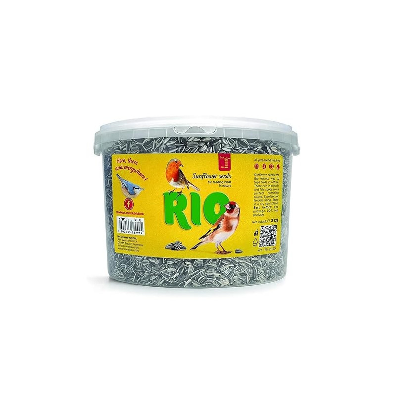 RIO Sunflower Seeds For Bird Food Natural Dry, 2kg