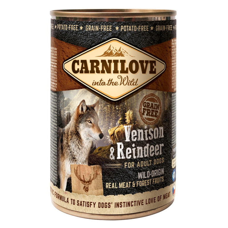 Carnilove Venison And Reindeer For Adult Dogs (Wet Food Cans) 400g x 6 pcs