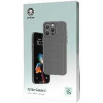 Green Lion for iPhone 15 Pro Case Glitz Guard Case Ultra Slim Design Anti Scratch Drop Resistant Protective Cover Shockproof Full Bumper Protection Back Cover for iPhone 15 Pro 6.1, Black and Clear Silicone