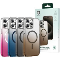 Green Lion for iPhone 15 Pro Max Case Gradient Case Compatible with MagSafe Anti Scratch Drop Resistant Shockproof Full Slim Bumper Protection Back Cover for iPhone 15 Pro Max 6.7, Pink and Clear color