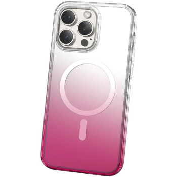 Green Lion for iPhone 15 Pro Max Case Gradient Case Compatible with MagSafe Anti Scratch Drop Resistant Shockproof Full Slim Bumper Protection Back Cover for iPhone 15 Pro Max 6.7, Pink and Clear color
