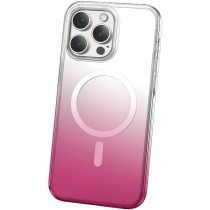 Green Lion for iPhone 15 Pro Max Case Gradient Case Compatible with MagSafe Anti Scratch Drop Resistant Shockproof Full Slim Bumper Protection Back Cover for iPhone 15 Pro Max 6.7, Pink and Clear color