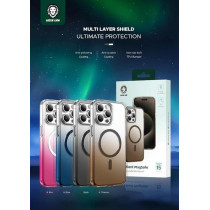 Green Lion for iPhone 15 Pro Max Case Gradient Case Compatible with MagSafe Anti Scratch Drop Resistant Shockproof Full Slim Bumper Protection Back Cover for iPhone 15 Pro Max 6.7, Pink and Clear color