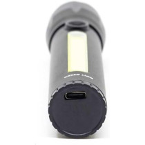 Green Lion 2 in 1 Adjustable Torch 3W LED 130lm 1200mAh, Black