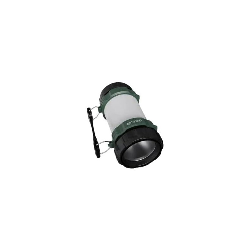 Green Lion 2 in 1 Camping Flash Light 3000mAh 500lm, 200 M Light Distance, IP44 Waterproof, 3-6H Run Time, Green and Silver Color