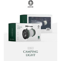 Green Lion 2 in 1 Camping Flash Light 3000mAh 500lm, 200 M Light Distance, IP44 Waterproof, 3-6H Run Time, Green and Silver Color