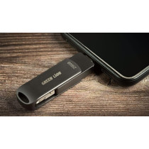 Green Lion 4 In 1 Pro Flash Drive 256GB, Lightning Micro Type C USB-A, Support: Windows, Mac, Android, iPhone, Material Metal, Black