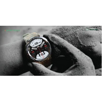 Green Lion Adventure Smart Watch, 10 Days Standby Time, Call Social Notifications, Bluetooth Connectivity, Always On Display, Waterproof, Wireless Charging, Voice Assistant, Health Tracking, Grey