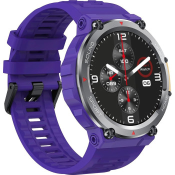 Green Lion Adventure Smart Watch, 10 Days Standby Time, Call Social Notifications, Bluetooth Connectivity, Waterproof, Wireless Charging, Voice Assistant, Health Tracking, Purple