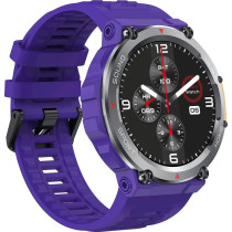 Green Lion Adventure Smart Watch, 10 Days Standby Time, Call Social Notifications, Bluetooth Connectivity, Waterproof, Wireless Charging, Voice Assistant, Health Tracking, Purple