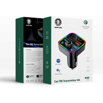 Green Lion Car FM Transmitter Kit 30W, Black