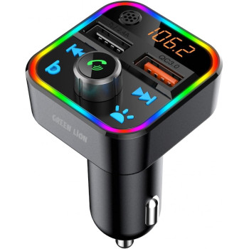 Green Lion Car FM Transmitter Kit 30W, Black