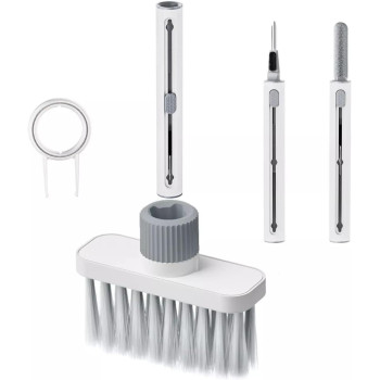 Green Lion 5 in 1 Multifunctional Cleaning Brush, Smartphones, Earphones, Headphones, Keyboards, etc, White