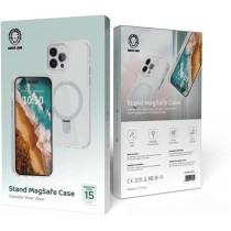 Green Lion Clear Case Magsafe with Metal Buttons for iPhone 15 Plus, Clear