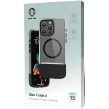 Green Lion for iPhone 15 Pro Case Compatible with MagSafe - Dou Guard Two Piece Magnetic Case Anti Scratch Drop Resistant - Full Slim Bumper Protection Back Cover for iPhone 15 Pro 6.1, Black