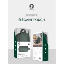 Green Lion Elegant Pouch, Dark Green