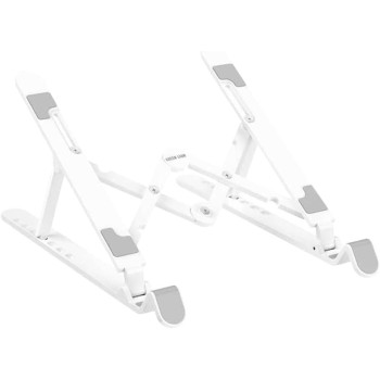 Green Lion Folding Laptop Stand 7 Level Adjustments, White