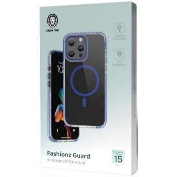 Green Lion for iPhone 15 Pro Case - Compatible with MagSafe - Fashionz Guard Case Anti-Scratch Drop Resistant Shockproof - Full Slim Bumper Protection Back Cover for iPhone 15 Pro 6.1, Blue