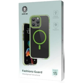 Green Lion for iPhone 15 Pro Max Case Fashionz Guard Case Compatible with MagSafe Anti-Scratch Drop Resistant Shockproof Full Slim Protection Back Cover for iPhone 15 Pro Max 6.7, Green