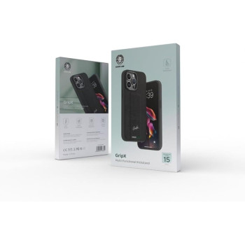 Green Lion for iPhone 15 Pro Case GripX Case with Kickstand Anti Scratch Drop Resistant Protective Cover Shockproof Full Slim Bumper Protection Back Cover for iPhone 15 Pro 6.1, Black