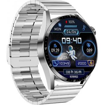Green Lion G Master Smart Watch, Stainless Steel, Silver
