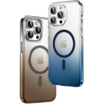 Green Lion for iPhone 15 Pro Max Case Gradient Case Compatible with MagSafe - Anti-Scratch Drop Resistant Shockproof Full Slim Bumper Protection Back Cover for iPhone 15 Pro Max 6.7, Brown and Blue