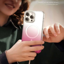 Green Lion for iPhone 15 Pro Case Gradient Case Compatible with MagSafe Anti Scratch Drop Resistant Protective Shockproof Full Slim Bumper Protection Back Cover for iPhone 15 Pro 6.1, Pink