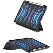 Green Lion Hogo Premium Leather Tablet Case with Pencil Holder for iPad 11 10.9, Stable Trifold Stand, Full Body Drop Protection, Soft TPU Easy Install and Remove, Auto Wake Sleep, Black