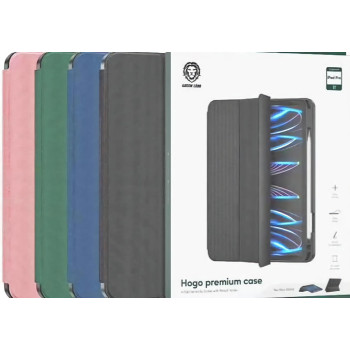 Green Lion Hogo Premium Case with Pencil Holder for iPad 10 10.9 Inch, Pink, Blue ,Green and Black
