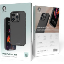 Green Lion For iPhone 15 Pro Max Case IMD Matte Case Anti-Scratch Drop Resistant Protective Cover Shockproof Full Slim Bumper Protection Back Cover For iPhone 15 Pro Max 6.7 inch, Black