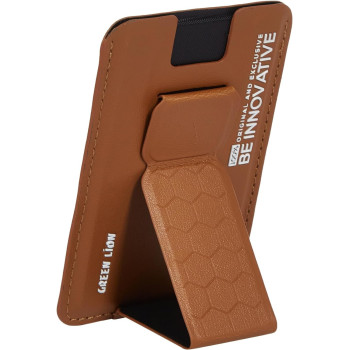 Green Lion Innovative Magsafe Wallet Stand, Brown