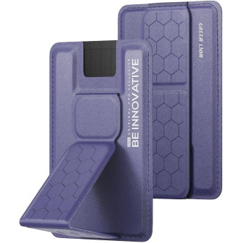 Green Lion Magnetic Wireless Charging Wallet Stand, Portable and Enough to Carry Daily Essentials, Vertical and Horizontal Stand, Sturdy and Durable, Holds Card, Easy Snap, Purple