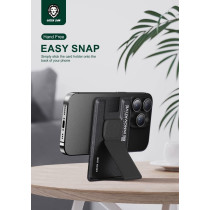Green Lion Magnetic Wireless Charging Wallet Stand, Portable and Enough to Carry Daily Essentials, Vertical and Horizontal Stand, Sturdy and Durable, Holds Card, Easy Snap, Purple