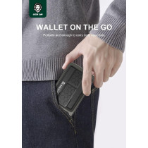 Green Lion Magnetic Wireless Charging Wallet Stand, Portable and Enough to Carry Daily Essentials, Vertical and Horizontal Stand, Sturdy and Durable, Holds Card, Easy Snap, Purple